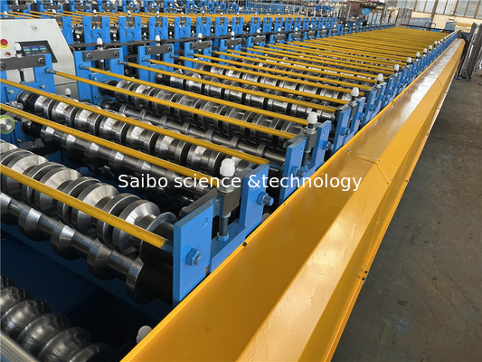 Double Layer Roofing Panel Roll Forming Machine Corrguated 22 Stations 76mm