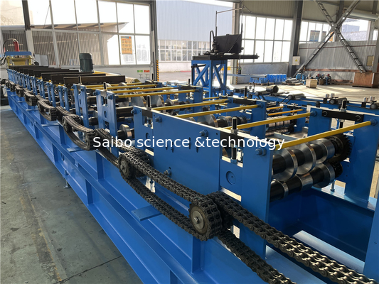 Hydraulic Decoiler Gutter Roll Forming Machine 3T Cassette Type