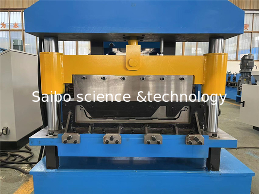 Post Cutting Standing Seam Roll Forming Machine 15 Stations With Rib Rollers