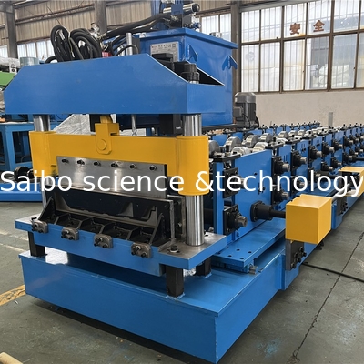 Post Cutting Standing Seam Roll Forming Machine 15 Stations With Rib Rollers