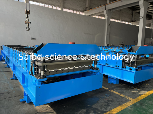 11KW Roofing Panel Roll Forming Machine With Chain Drive Include 6T Hydraulic Decoiler