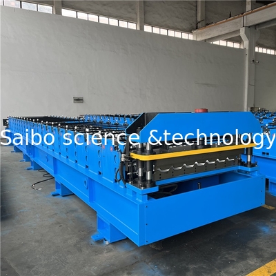 11KW Roofing Panel Roll Forming Machine With Chain Drive Include 6T Hydraulic Decoiler